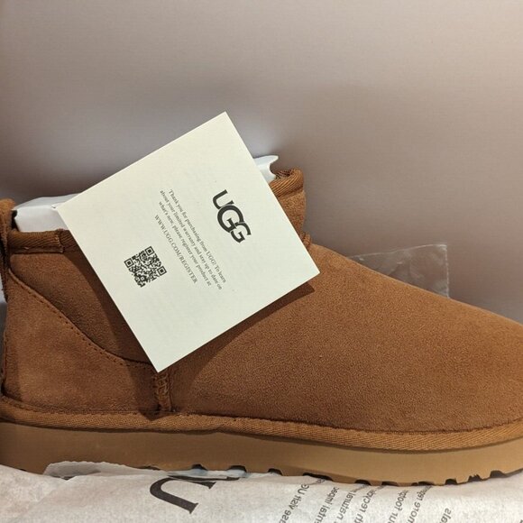 Brand New in Box Ugg Classic Ultra Mini Boots Driftwood - Picture 6 of 6